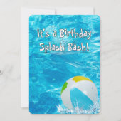 Birthday Party Swimming Pool Kaart (Voorkant)