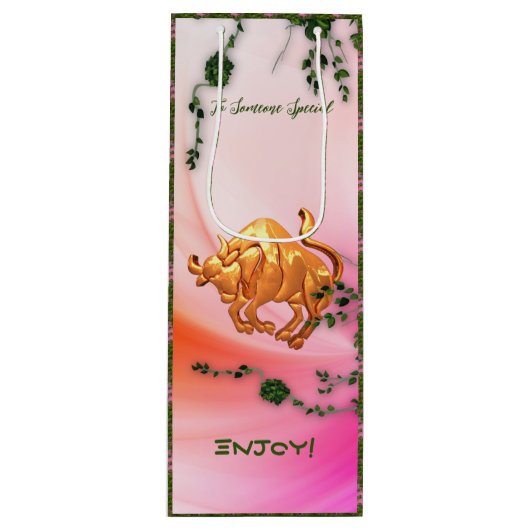 Birthday Party - Taurus Wijn Cadeautas (Voorkant)