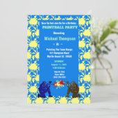 Birthday Party the Boys Yellow and Blue Paintball Kaart (Staand voorkant)