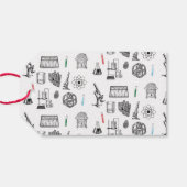 Birthday Party Theme Science Chemistry Scientist B Cadeaulabel (Achterkant Horizontaal)
