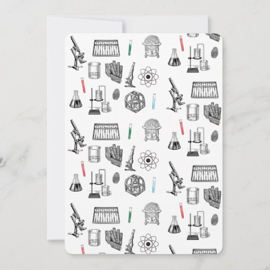 Birthday Party Theme Science Chemistry Scientist B Kaart (Achterkant)