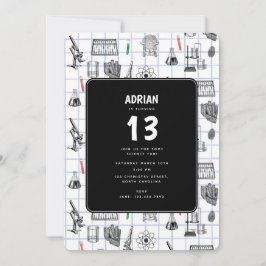 Birthday Party Theme Science Chemistry Scientist B Kaart