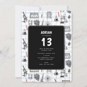 Birthday Party Theme Science Chemistry Scientist B Kaart