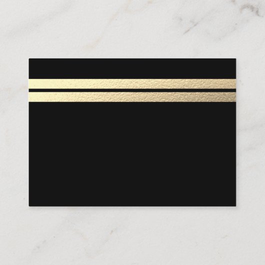 Birthday Party Ticket Chic Gold Foil Stripes (Achterkant)