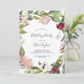 Birthday Party Tropical Breeze Kaart (Staand voorkant)