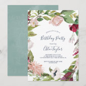 Birthday Party Tropical Breeze Kaart (Voorkant / Achterkant)