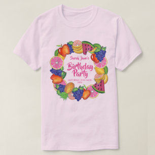 Birthday Party tropical Fruit Banana Watermelon T-shirt
