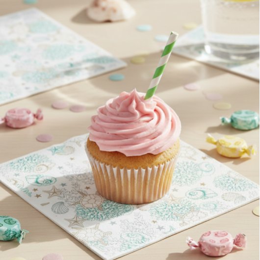 Birthday party turtles, underwater tableware servet