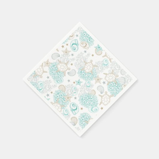 Birthday party turtles, underwater tableware servet (Hoek)