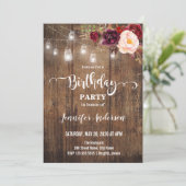 Birthday party-uitnodiging (Staand voorkant)