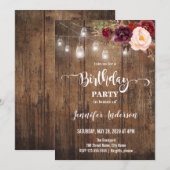 Birthday party-uitnodiging (Voorkant / Achterkant)