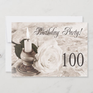 Birthday party uitnodiging 100 jaar oud