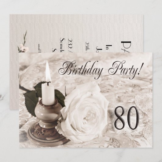 Birthday party uitnodiging 101 jaar oud (Voorkant / Achterkant)