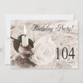 Birthday party uitnodiging 104 jaar oud (Voorkant)