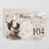 Birthday party uitnodiging 104 jaar oud (Voorkant / Achterkant)