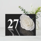 Birthday party uitnodiging 27 jaar oud (Staand voorkant)