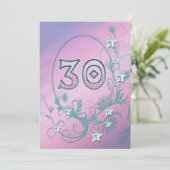 Birthday party uitnodiging 30 jaar oud (Staand voorkant)