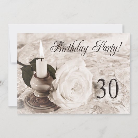 Birthday party uitnodiging 30 jaar oud (Voorkant)