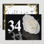 Birthday party uitnodiging 34 jaar oud (Voorkant / Achterkant)