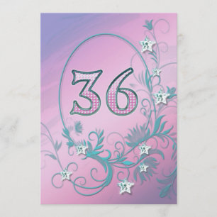 Birthday party uitnodiging 36 jaar oud