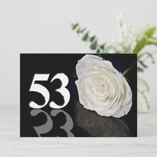 Birthday party uitnodiging 53 jaar oud (Staand voorkant)
