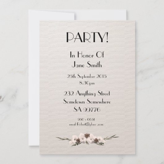 Birthday party uitnodiging 55 jaar oud (Achterkant)