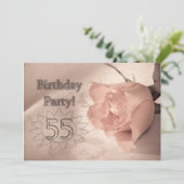 Birthday party uitnodiging 55 jaar oud (Staand voorkant)