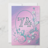 Birthday party uitnodiging 74 jaar oud (Voorkant)