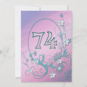 Birthday party uitnodiging 74 jaar oud