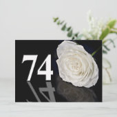 Birthday party uitnodiging 74 jaar oud (Staand voorkant)