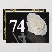 Birthday party uitnodiging 74 jaar oud (Voorkant / Achterkant)
