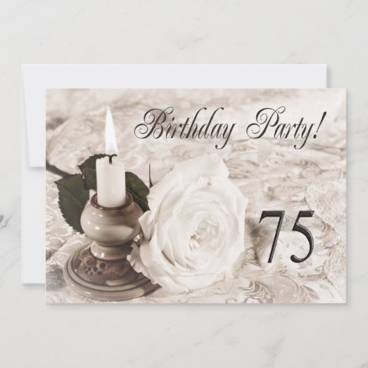 Birthday party uitnodiging 75 jaar oud (Voorkant)