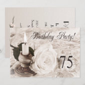 Birthday party uitnodiging 75 jaar oud (Voorkant / Achterkant)