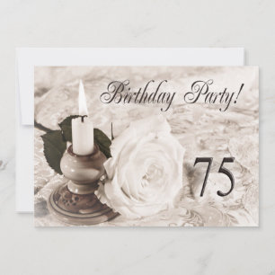 Birthday party uitnodiging 75 jaar oud