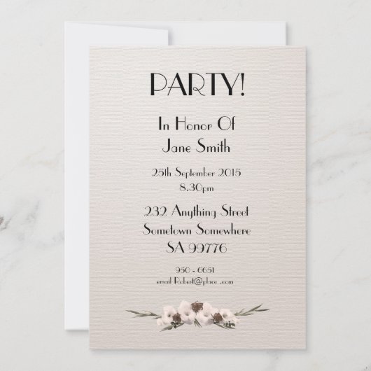 Birthday party uitnodiging 80 jaar oud (Achterkant)