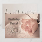 Birthday party uitnodiging 80 jaar oud (Voorkant / Achterkant)