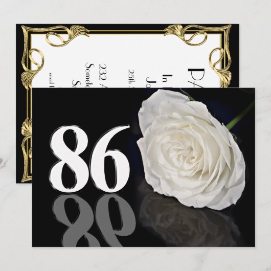 Birthday party uitnodiging 861 jaar oud (Voorkant / Achterkant)