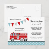 Birthday Party Uitnodiging Briefkaart (Voorkant / Achterkant)