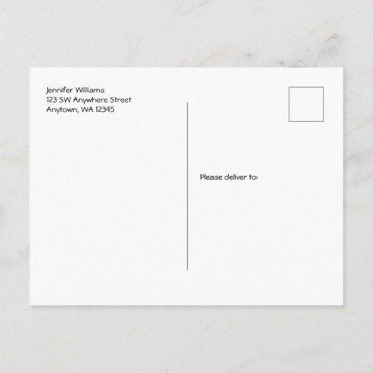 Birthday Party Uitnodiging Briefkaart (Achterkant)