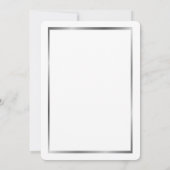 Birthday party-uitnodiging, geweldigGatsby, zilver Kaart (Achterkant)