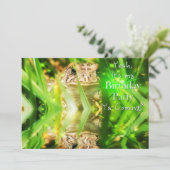 Birthday Party, Uitnodiging, Humor, Kikker, Ya Com Kaart (Staand voorkant)