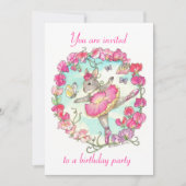 Birthday party-uitnodiging kaart (Voorkant)