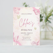 Birthday party-uitnodiging save the date (Staand voorkant)