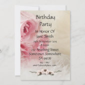 Birthday party-uitnodiging voor 35 jaar kaart (Achterkant)