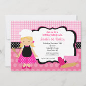 Birthday Party-uitnodigingen koken Kaart (Voorkant)