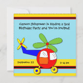 Birthday Party-uitnodigingen voor het vliegen met Kaart (Voorkant)