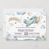 Birthday Party - up and Away Waterverf Kaart (Voorkant)