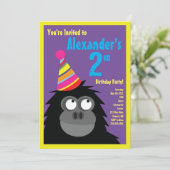 Birthday Party van Ape Animal Kind Kaart (Staand voorkant)
