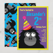 Birthday Party van Ape Animal Kind Kaart (Voorkant / Achterkant)