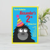 Birthday Party van Ape Animal Kind Kaart (Staand voorkant)